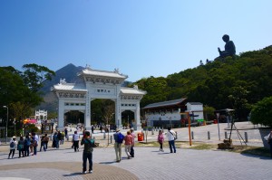 Entrance to Po Lin Monastery -- with Big Buddha looking on!