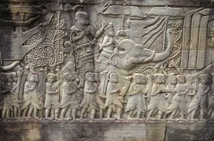 The wall carvings at Angkor Thom are truly amazing!