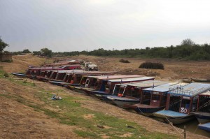 Lots of boats; very little river and very few passengers.