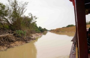 The river, such as it is during the dry season. Shallow and narrow -- a mere shadow of what it is during the rainy season.