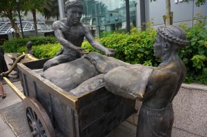 Lots of sculpture along the river; much of it depicting the origins of Singapore.