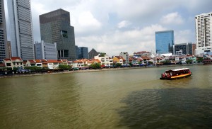 The Singapore River is lined with all sorts of outdoor restaurants. It's a fun place to go at night.