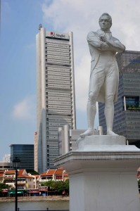 Thomas Raffles -- the man who convinced the British to develop a trading post in Singapore.