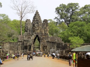 The entrance to Angkor Thom