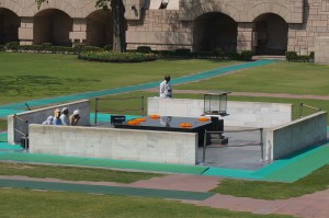 The site of Gandhi's cremation. The man was truly the father of this country.