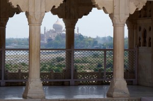 The view towards his wife's tomb