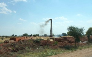 One of the other frequent sights along the road -- brickworks!