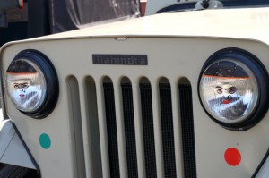 It was only when we were leaving that I noticed the headlights on our jeep. Interesting!