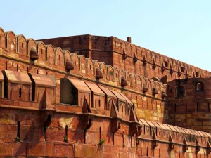 The exterior of the Agra Fort