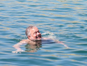 Glen enjoying a swim