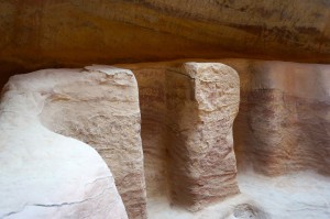 Here's an interesting one -- this is where people would get married; the man on on side, the woman on the other, and the priest in the middle. I would have missed that one on the test!