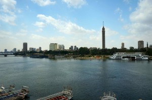 Coming into Cairo, going over the Nile