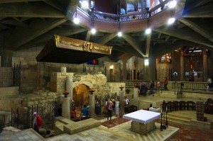 Mary's home within the Church of the Annunciation in Nazareth. BTW, interesting that the Muslims and Jews revere Mary -- in addition to Christians.