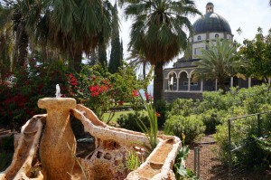 The Church of the Mount of Beatitudes where Jesus gave the Sermon on the Mount