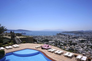 A view from a hotel where we had coffee. A great view of Bodrum!