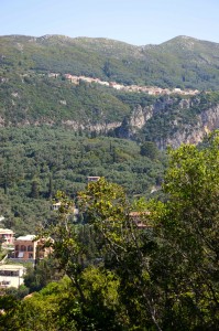 Looking from the monastery up to the village where we took the panoramic photos.