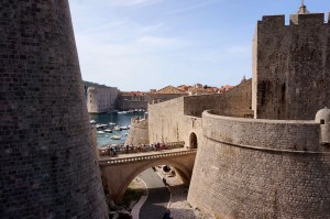 Walls on the land-side are massive and were originally surrounded by a moat