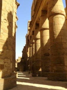 The Hypostyle Hall of Amun-Re. This was huge -- 134 columns, up to 60 feet in height, arranged in 16 rows. Massive!