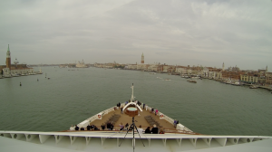 Approaching the Plaza San Marco in Venice.