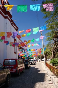 Pennants next to the cathedral (or should that be penance?!).