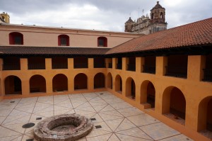 The ex-monastery that houses the textile museum.