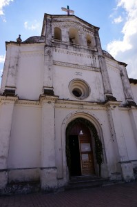 The church in Zinacantán. It is still used for saying Mass, weddings, etc.