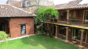 One of the courtyards of our hotel. It really kept the city noise down.