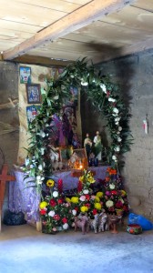 The altar in the home. They pray to whatever saints they need intercession from. They leave offerings in front of the offering.