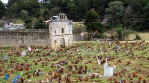 The church of San Sebastian in Chamula. This is actually the same age as the Church of John the Baptist, but it was effectively abandoned.