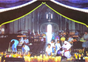 Inside the Church of Saint John the Baptist. The place is normally packed with worshippers -- and no clergy.