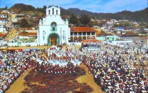 And now the postcards -- I didn't want to get thrown in jail. This is the main plaza during festival. The Church of John the Baptist is in the background.