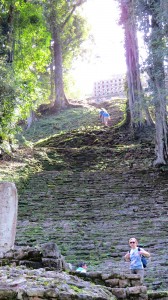 Climbing to the royal palace. This time narrow, steep, and windy stairs...