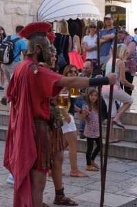 Needless to say, Diocletian's Palace is packed with tourists. Once an hour, there is a big parade with Diocletian, his queen and a number of Roman legions. After the parade, "It's Miller Time!"