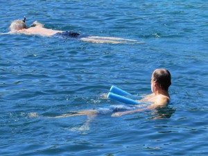 We anchored in an inlet about a mile from Stalni Grad. Time for a quick swim! No lobsters, but lots of sea cucumbers.