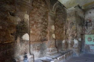 A church in the cave city. You can see that the Muslims carved feeding troughs into the carved columns and used the church is a feedlot.