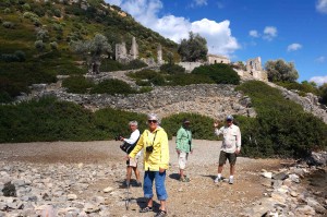 The intrepid crew off to explore the island