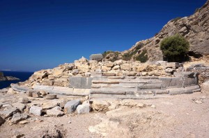 The Round Temple, constructed of gray marble, in the 2nd century AD.