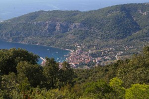 Looking down on Komiza.