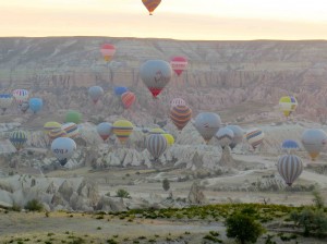 Rush hour in Cappadocia.