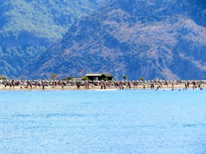 Nearing the beach. It was very crowded here.