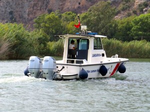 Cruising the waterfront were the local gendarmes. Very friendly, but I wouldn't want to try to outrun them!