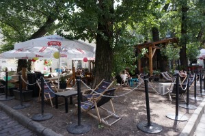 The 21st century way of having your coffee -- in a lounge or hammock!