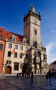 This is the Old Town Hall, one of the centerpieces of Old Town Square. The astronomical clock is amazing! 