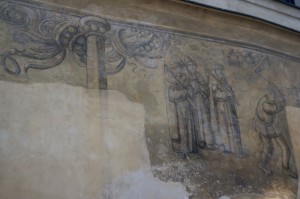 One of the challenges faced by Bratislava is restoration after the Communist period. Here is an example of a mural they are trying to restore.