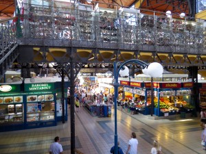 There are three stories of goodness in the building, with the ground floor selling a variety of foods, wines, and liquors; the second has a bunch of eateries and souvenir swag, and the basement having a supermarket and fish market.