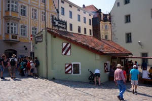 The Regensburg Sausage Kitchen -- the is the oldest continuously operating restaurant in the world. The first building stood in the mid-12th Century and the current building dates from the 17th Century.