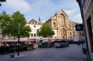 As you walk into the Old City, you come upon their open air market. This week they are having a Blues and Jazz Fest there.