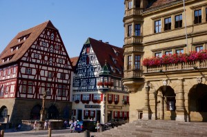 The Market Square -- beautiful architecture and the center of the shopping platz.