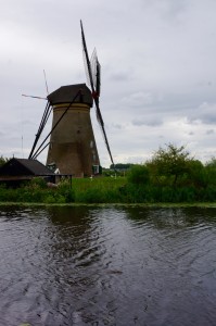 The windmills here are called grondzeilers (or ground sail) windmills. That's because the sails almost touch the ground.