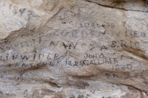 Early graffitti from the travelers.